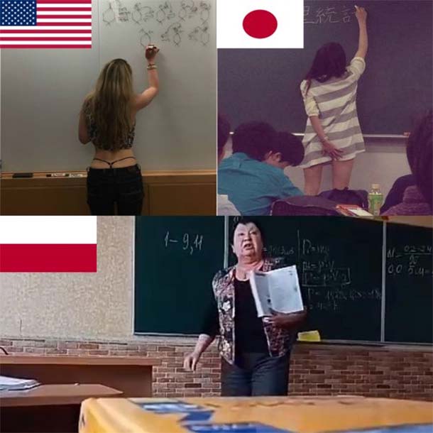 Nauczycielki w różnych krajach :D